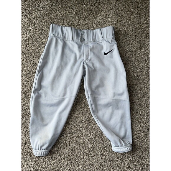 Nike Vapor Dri-Fit Kids Baseball Pants Size Medium Gray - Picture 9 of 11